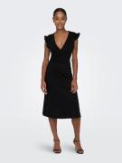 Only Jerseyjurk ONLMAY S/L WRAP MIDI DRESS