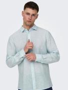 ONLY & SONS Overhemd met lange mouwen ONSCAIDEN LS SOLID LINEN SHIRT N...