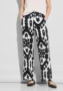 STREET ONE Linnen broek met print all-over