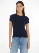 NU 20% KORTING: Tommy Jeans Curve T-shirt Slim Essential Rib