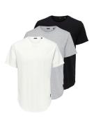 NU 20% KORTING: ONLY & SONS T-shirt ONSMATT LONGY SS TEE 3-PACK (3-del...