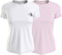 Calvin Klein Shirt met ronde hals 2-PACK MONOLOGO SLIM TEE met calvin ...