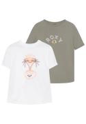 Roxy T-shirt (2-delig, Set van 2)