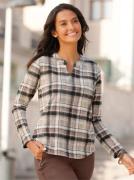 Casual Looks Shirt met lange mouwen Jacquard-Shirt (1-delig)