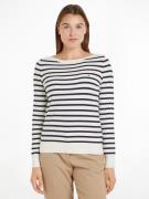 NU 20% KORTING: Tommy Hilfiger Gebreide trui CO JERSEY STITCH BOAT-NK ...