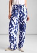 STREET ONE Linnen broek met print all-over