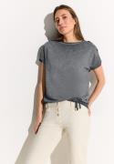 Cecil T-shirt met knoopdetail