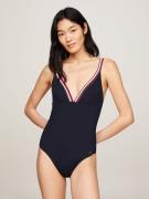 Tommy Hilfiger Swimwear Badpak TRIANGLE ONE PIECE RP met contrastkleur...