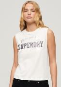 NU 20% KORTING: Superdry Tanktop EMBELLISH ARCHIVE FITTED TANK