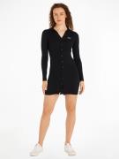 NU 20% KORTING: TOMMY JEANS Polojurk TJW SCRIPT POLO SWEATER DRESS