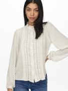 JDY Blouse met ruches JDYELLIS L/S LACE SHIRT WVN NOOS