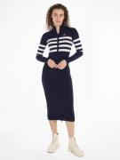 TOMMY JEANS Sweatjurk TJW STRIPE MIDI SWEATER DRESS