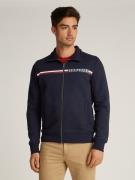 NU 20% KORTING: Tommy Hilfiger Sweatvest CHEST STRIPE ZIP THROUGH