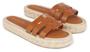 NU 20% KORTING: Tommy Hilfiger Slippers AUTHENTIC FLAT LTHR ESPADRILLE