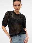 NU 20% KORTING: Vero Moda Shirt VMBECCA LACE SS O-NECK TOP JRS GA NOOS