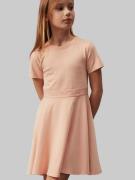 NU 20% KORTING: Calvin Klein Jerseyjurk PUNTO TAPE FIT FLARE SS DRESS