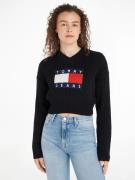 NU 20% KORTING: TOMMY JEANS Gebreide trui TJW VNCK CENTER FLAG SWEATER...