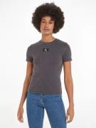 Calvin Klein T-shirt WASHED WOVEN LABEL RIB BABY TEE