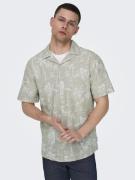 ONLY & SONS Hawaï-overhemd ONSCAIDEN SS RESORT AOP LINEN SHIRT NOOS