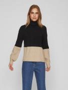 NU 20% KORTING: Vila Coltrui VIRIL BLOCKING ROLL-NK L/S KNIT TOP-NOOS