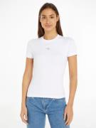 NU 20% KORTING: Calvin Klein T-shirt WOVEN LABEL RIB BABY TEE