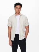 ONLY & SONS Overhemd met korte mouwen ONSCAIDEN SS SOLID LINEN SHIRT N...