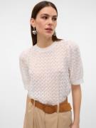 NU 20% KORTING: Vero Moda Shirt VMBECCA LACE SS O-NECK TOP JRS GA NOOS