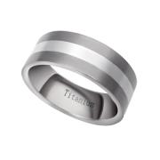 Firetti Partnerring Sieraad cadeau "LIEFDE" titanium met of zonder zir...