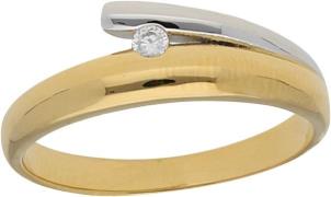 NU 20% KORTING: Firetti Ring Sieraad cadeau damesring solitair bicolor