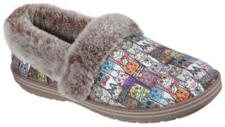 Skechers Pantoffels TOO COZY CHIC CAT met grappige poezenprint