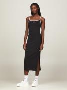 TOMMY JEANS Jurk met spaghettibandjes TJW TONAL SCRIPT MIDI DRESS met ...