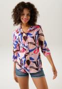 NU 20% KORTING: Aniston CASUAL Overhemdblouse met kleurrijke, grafisch...