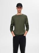 SELECTED HOMME Gebreide trui SLHBERG CREW NECK NOOS