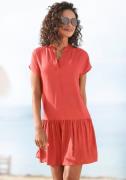 s.Oliver RED LABEL Beachwear Blousejurk met volants op de rok, tuniekj...