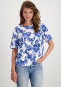 Monari Shirt met ronde hals met bloemmotief