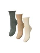 pieces Sokken PCSEBBY GLITTER LONG 3-PACK SOCKS NOOS (set, 3 paar)