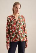 seidensticker Klassieke blouse Zwarte roos Tuniek print