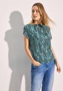 NU 20% KORTING: Cecil Shirt met korte mouwen met etskant look