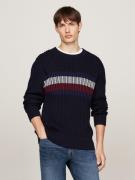 NU 20% KORTING: Tommy Hilfiger Trui met ronde hals GLOBAL STRIPE CHUNK...