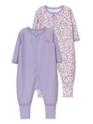 Name It Pyjama NBFNIGHTSUIT 2P ZIP FF PETIT FLOWER NOOS (set, 2-delig)