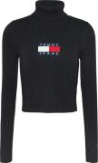 NU 20% KORTING: TOMMY JEANS Gebreide trui TJW MELANGE TRTLNCK FLAG SWE...