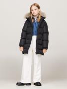 NU 20% KORTING: Tommy Hilfiger Gewatteerde jas LONG WAISTED DOWN JACKE...