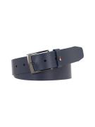 Tommy Hilfiger Leren riem ADAN LEATHER 3.5 met metalen label aan de sl...