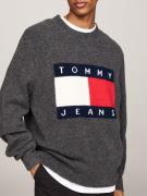 TOMMY JEANS Gebreide trui TJM REG MELANGE FLAG SWEATER