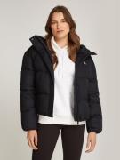 NU 20% KORTING: Calvin Klein Gewatteerde jas LOGO SHORT HOODED PUFFER