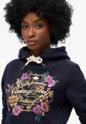 NU 20% KORTING: Superdry Hoodie FLORAL GRAPHIC LOGO HOODIE