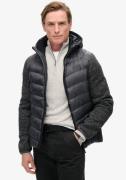 NU 20% KORTING: Superdry Gewatteerde jas Hooded Knit Storm Hybrid Jkt