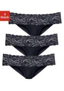 Vivance Brazilian slip van elastische katoen met florale kant (set, 3 ...