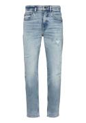 NU 20% KORTING: Boss Orange Regular fit jeans TROY BO met leren badge