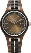 GreenTime Kwartshorloge ZW166D Polshorloge, herenhorloge, houten horlo...